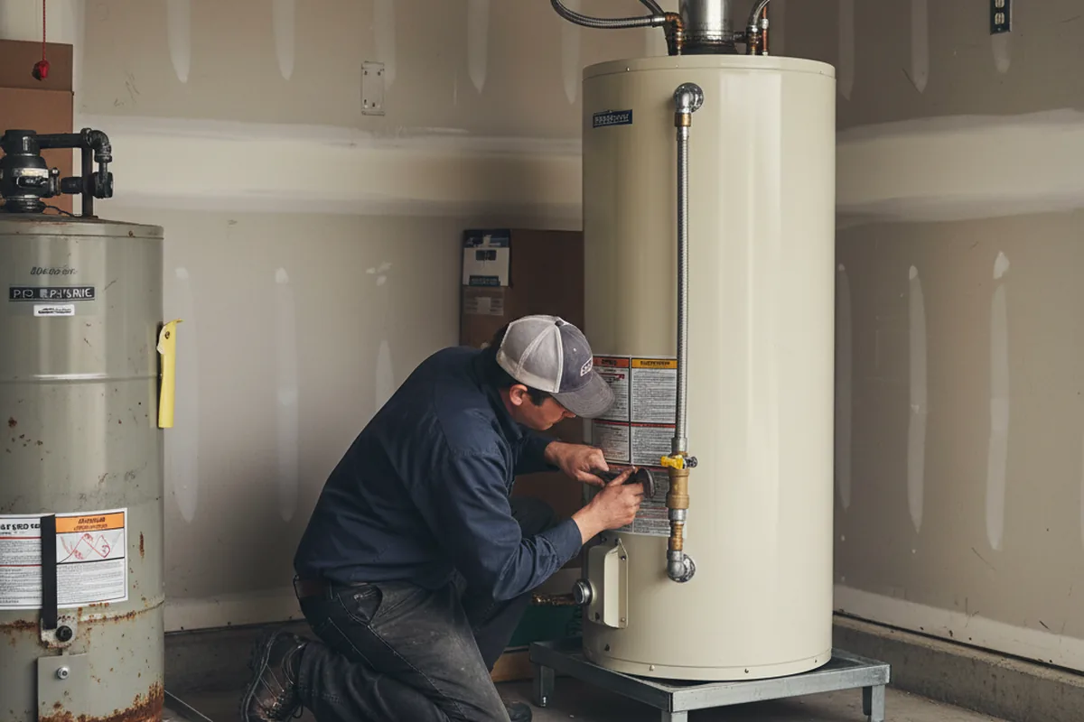 Water heater and shutoff valve replacement in Owensville