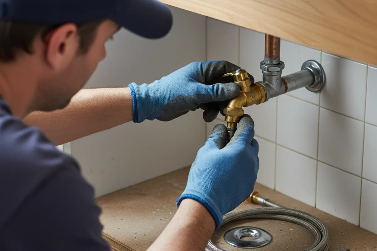 Shutoff valve and fitting work during Faucet and Fixture Repair in Owensville